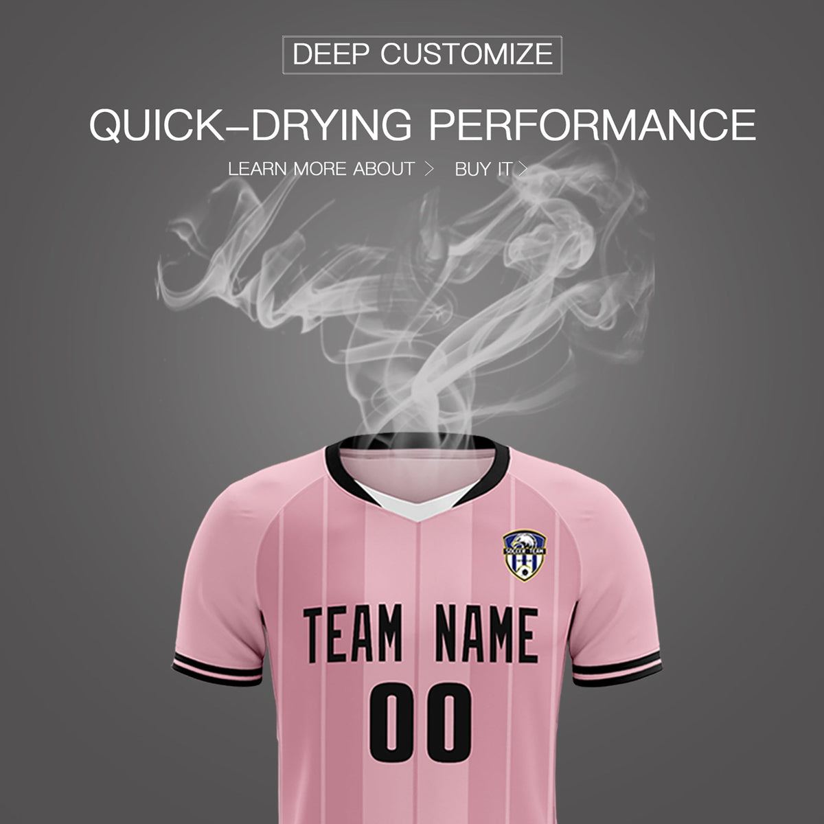Custom Light Pink Classic Striped Personalized Football Kit Jersey