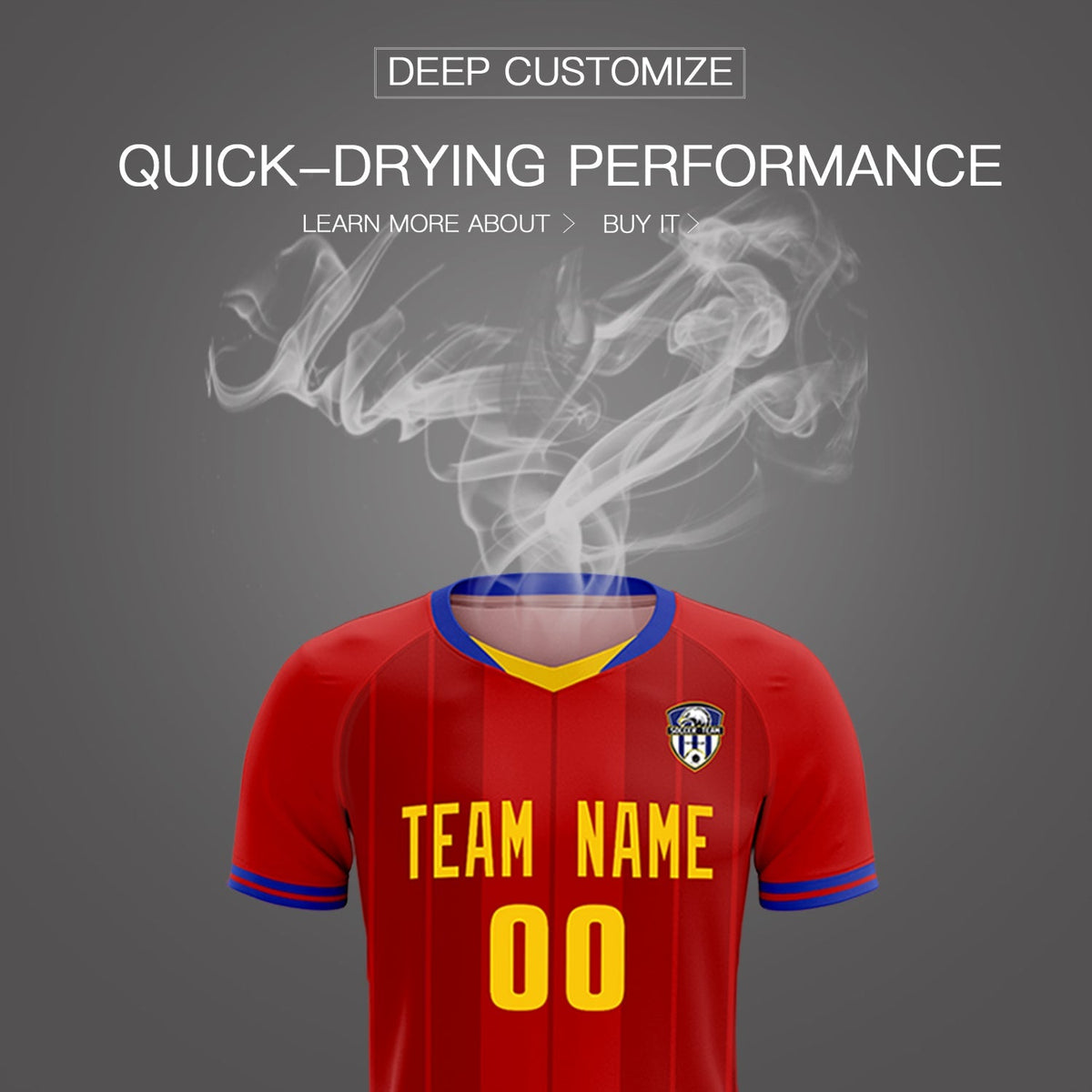 Custom Red Classic Striped Personalized Football Kit Jersey