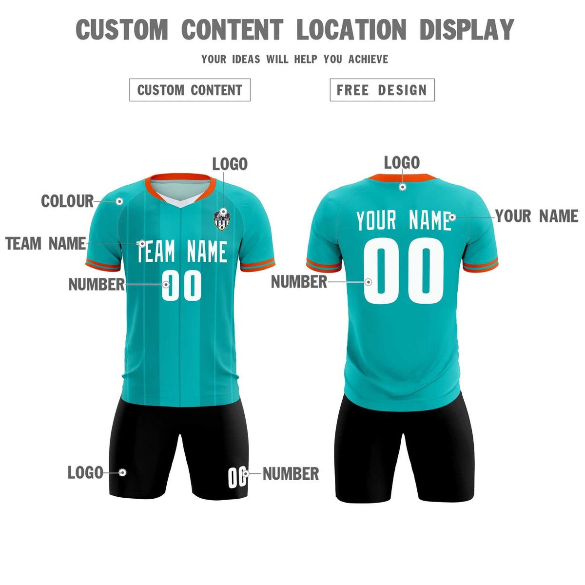 Custom Green Classic Striped Personalized Football Kit Jersey