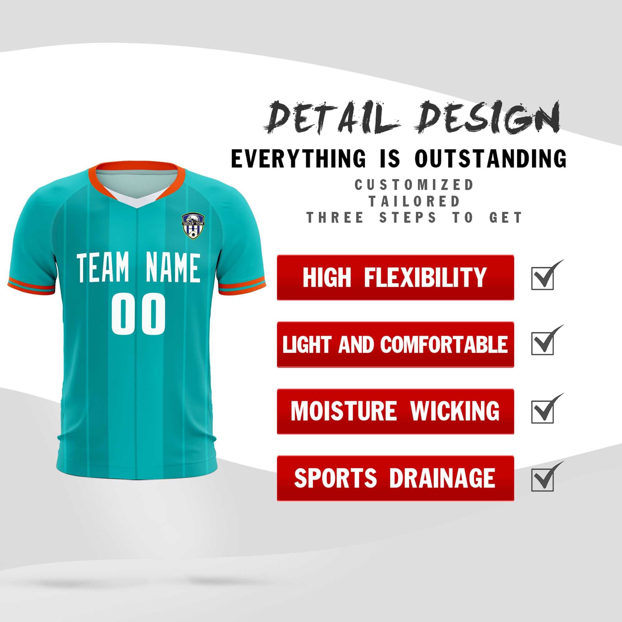 Custom Green Classic Striped Personalized Football Kit Jersey