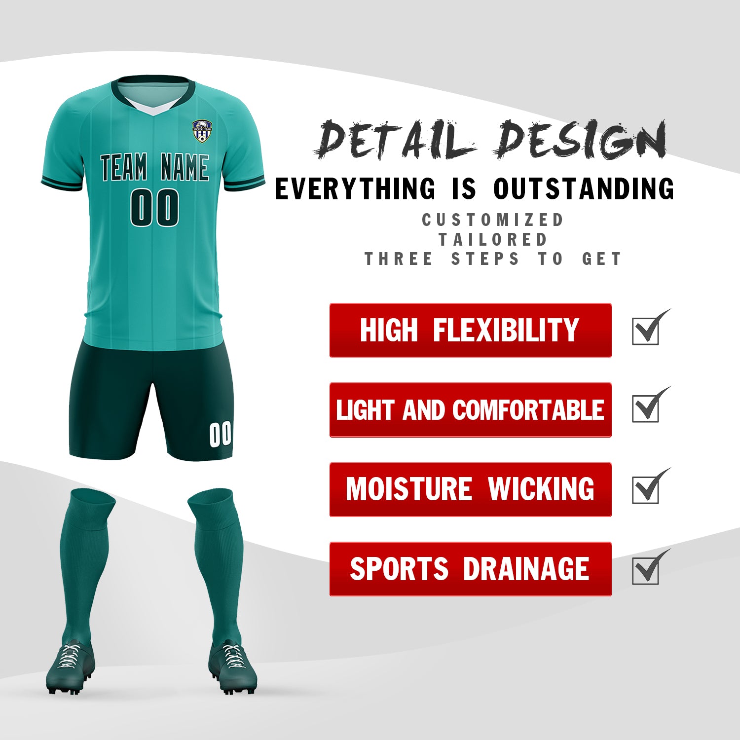 Custom Bright Green Classic Striped Personalized Football Kit Jersey