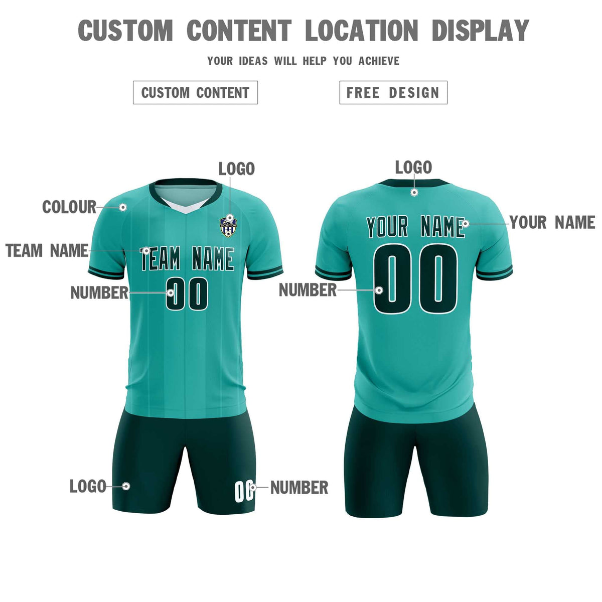 Custom Bright Green Classic Striped Personalized Football Kit Jersey