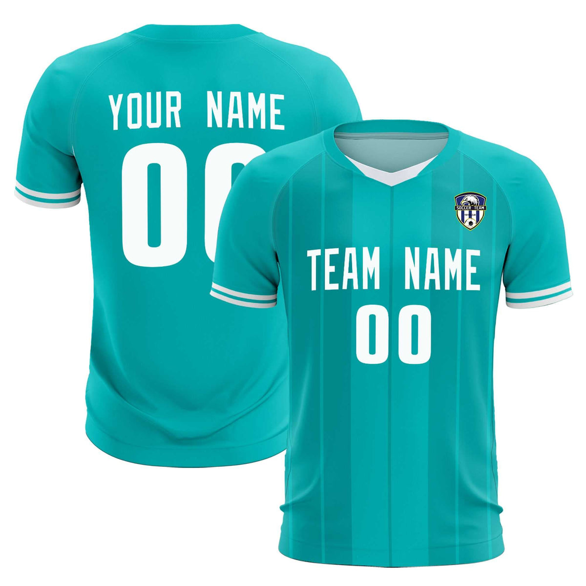 Custom Green Classic Striped Personalized Football Kit Jersey
