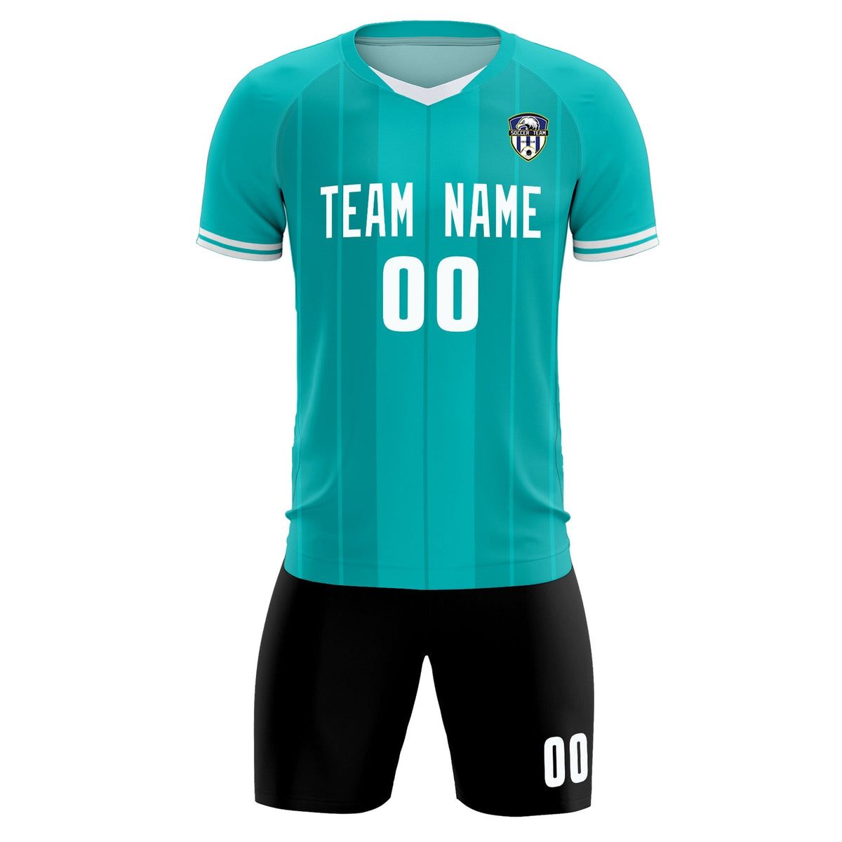 Custom Green Classic Striped Personalized Football Kit Jersey