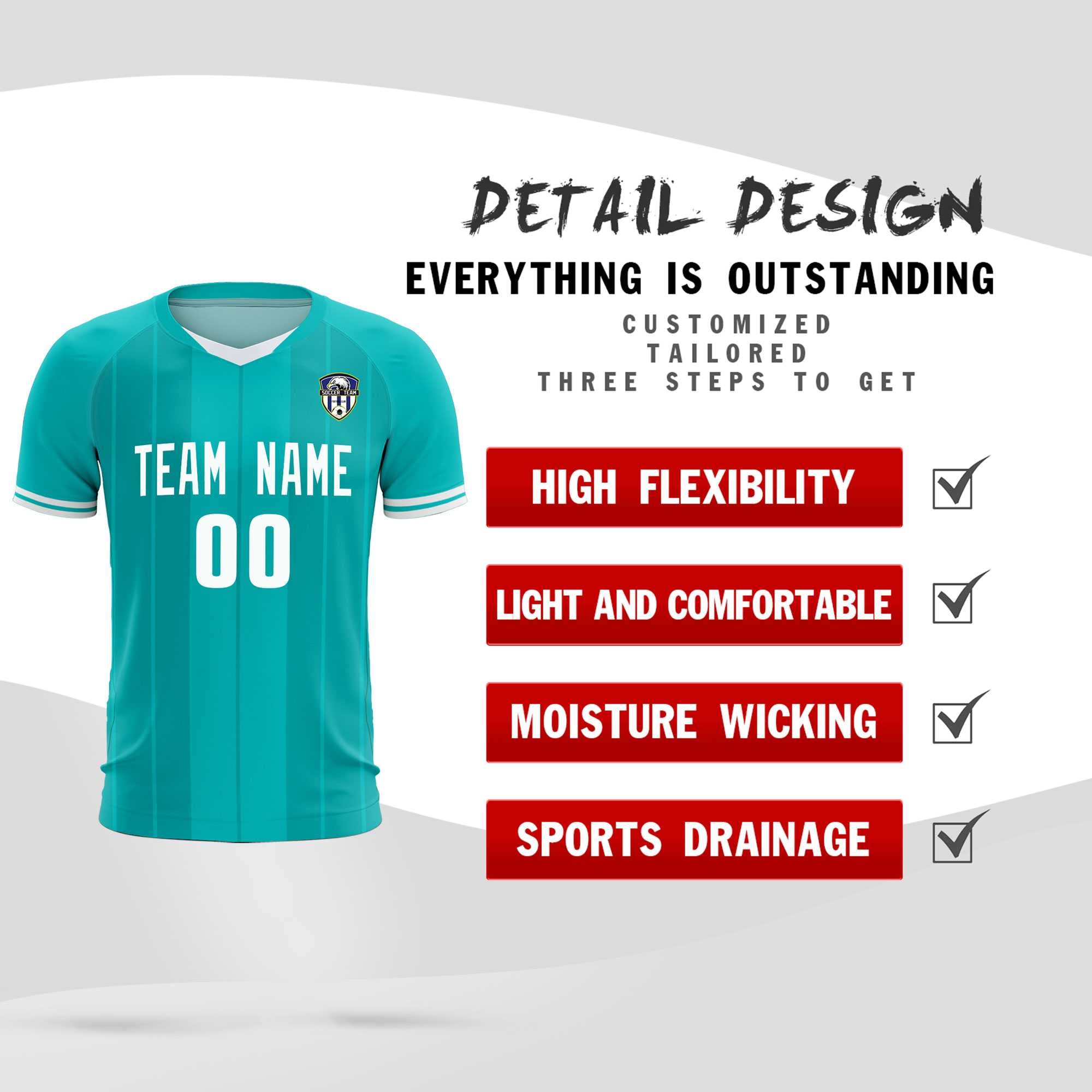 Custom Green Classic Striped Personalized Football Kit Jersey