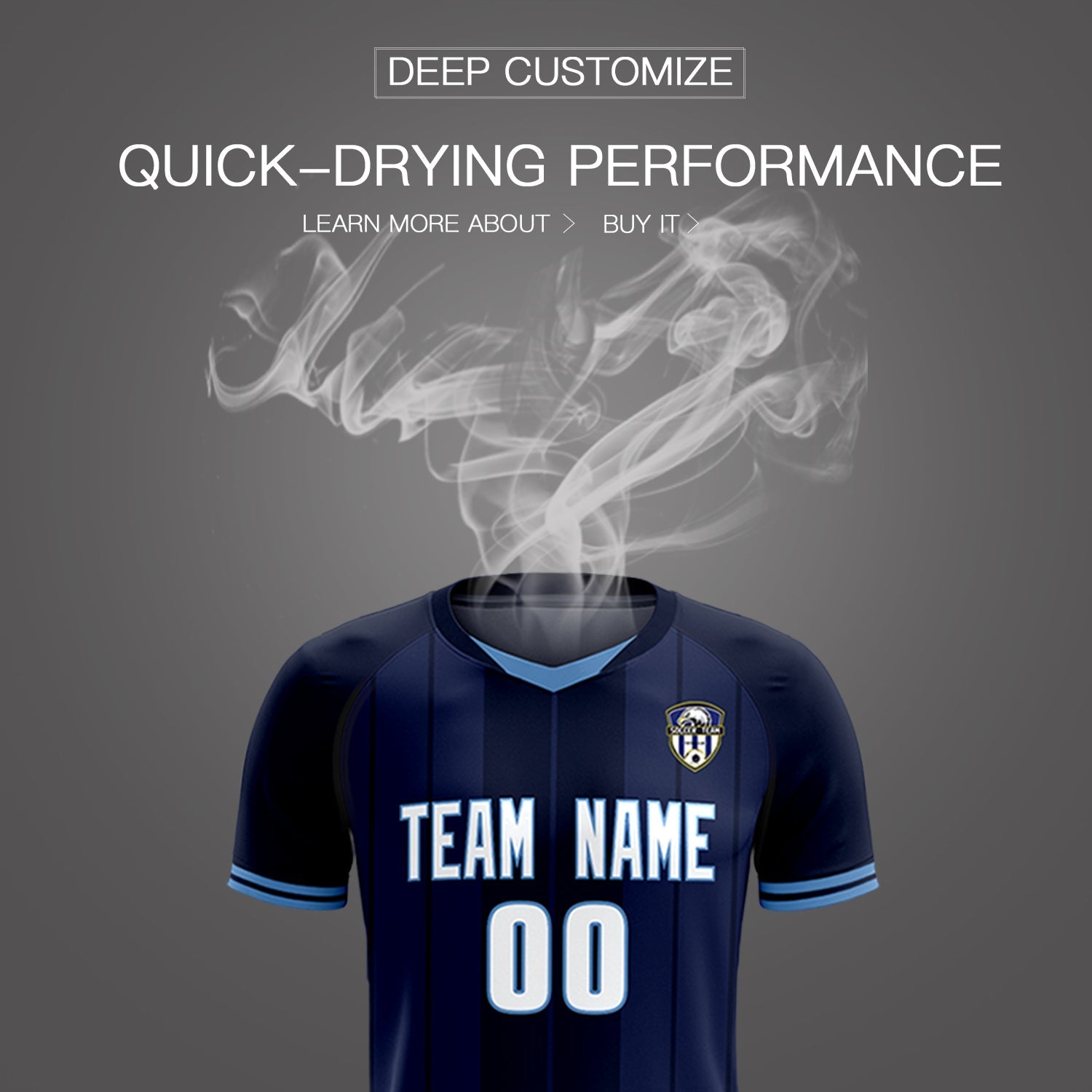 Custom Navy Classic Striped Personalized Football Kit Jersey