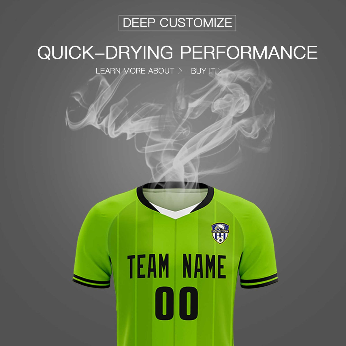 Custom Neon Green Classic Striped Personalized Football Kit Jersey