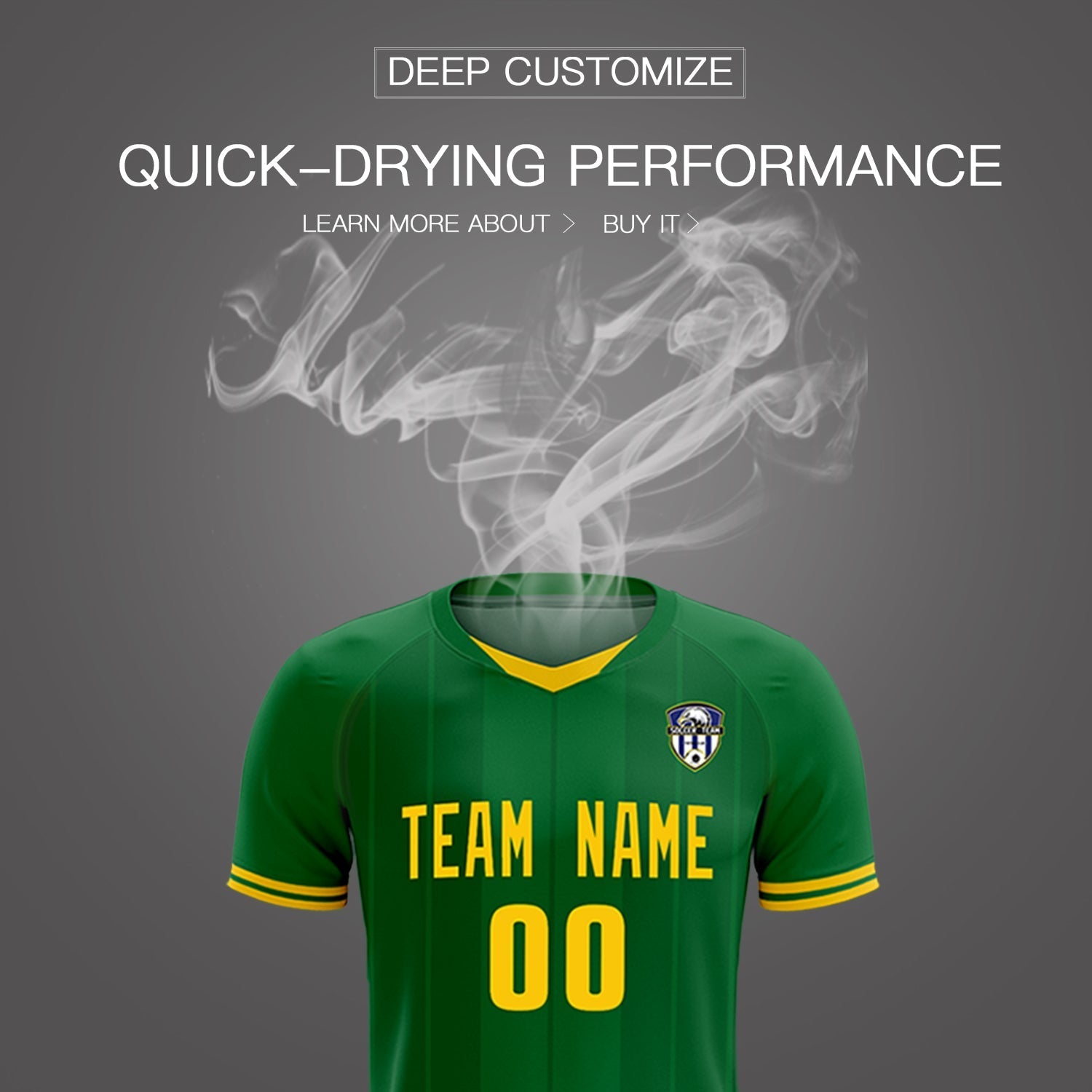 Custom Kelly Green Classic Striped Personalized Football Kit Jersey
