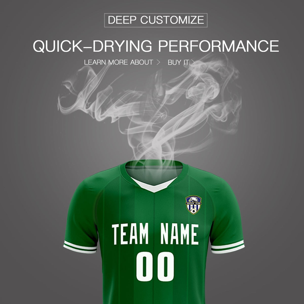 Custom Kelly Green Classic Striped Personalized Football Kit Jersey