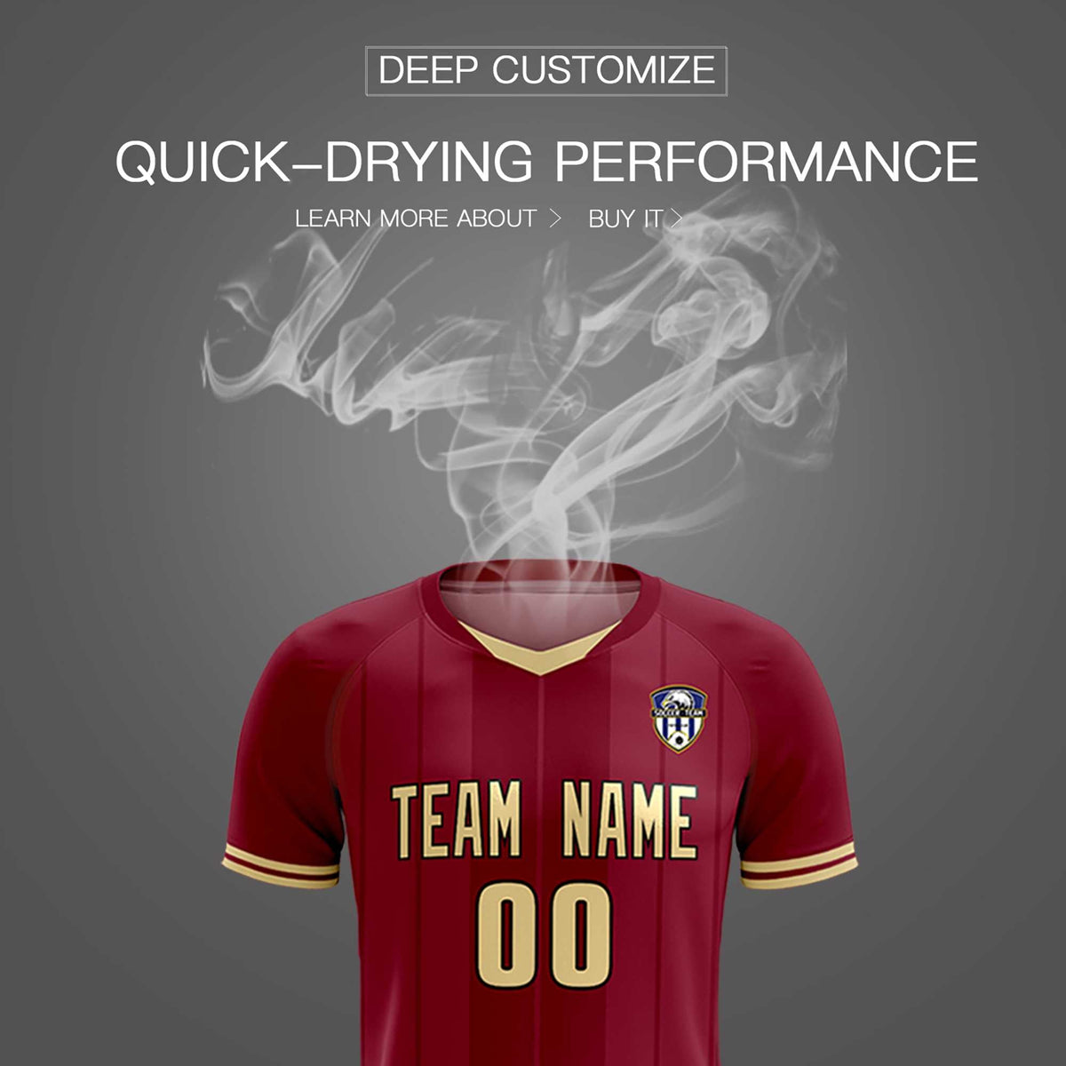 Custom Crimson Classic Striped Personalized Football Kit Jersey