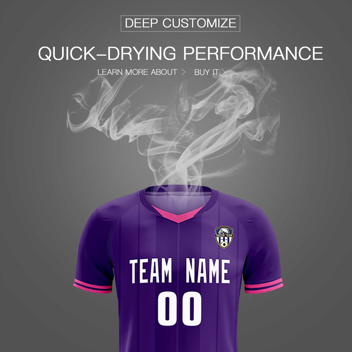 Custom Purple Classic Striped Personalized Football Kit Jersey