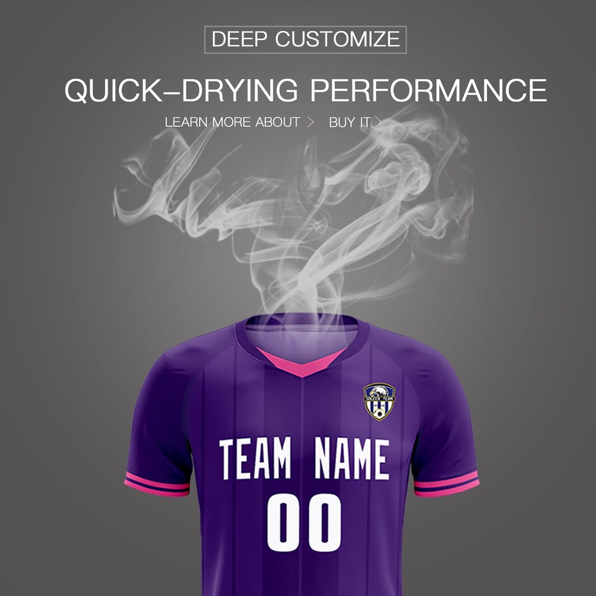 Custom Purple Classic Striped Personalized Football Kit Jersey