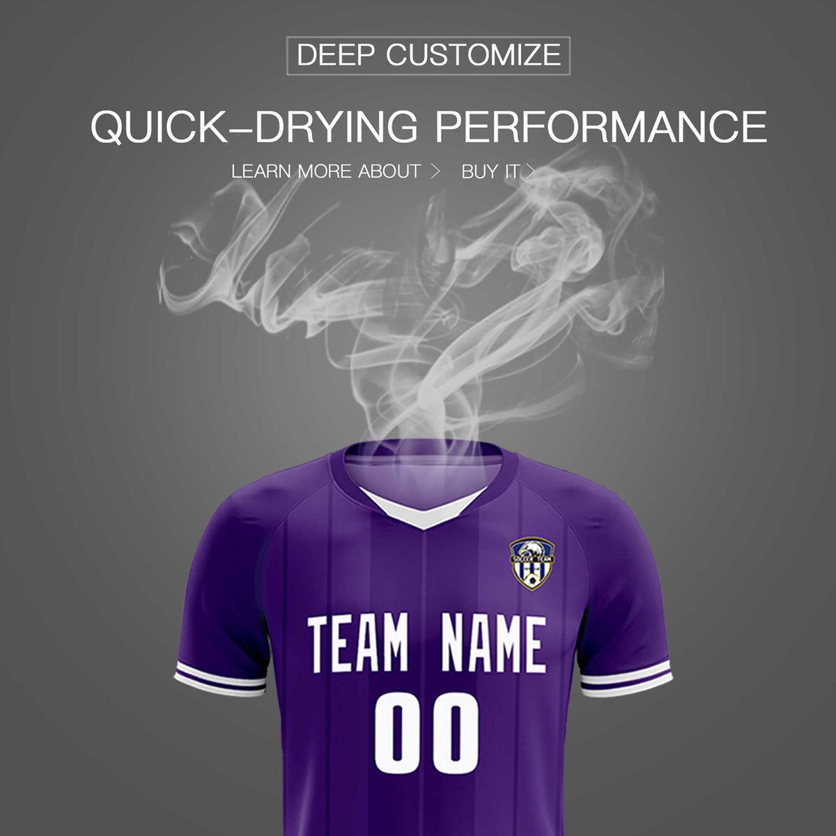 Custom Purple Classic Striped Personalized Football Kit Jersey