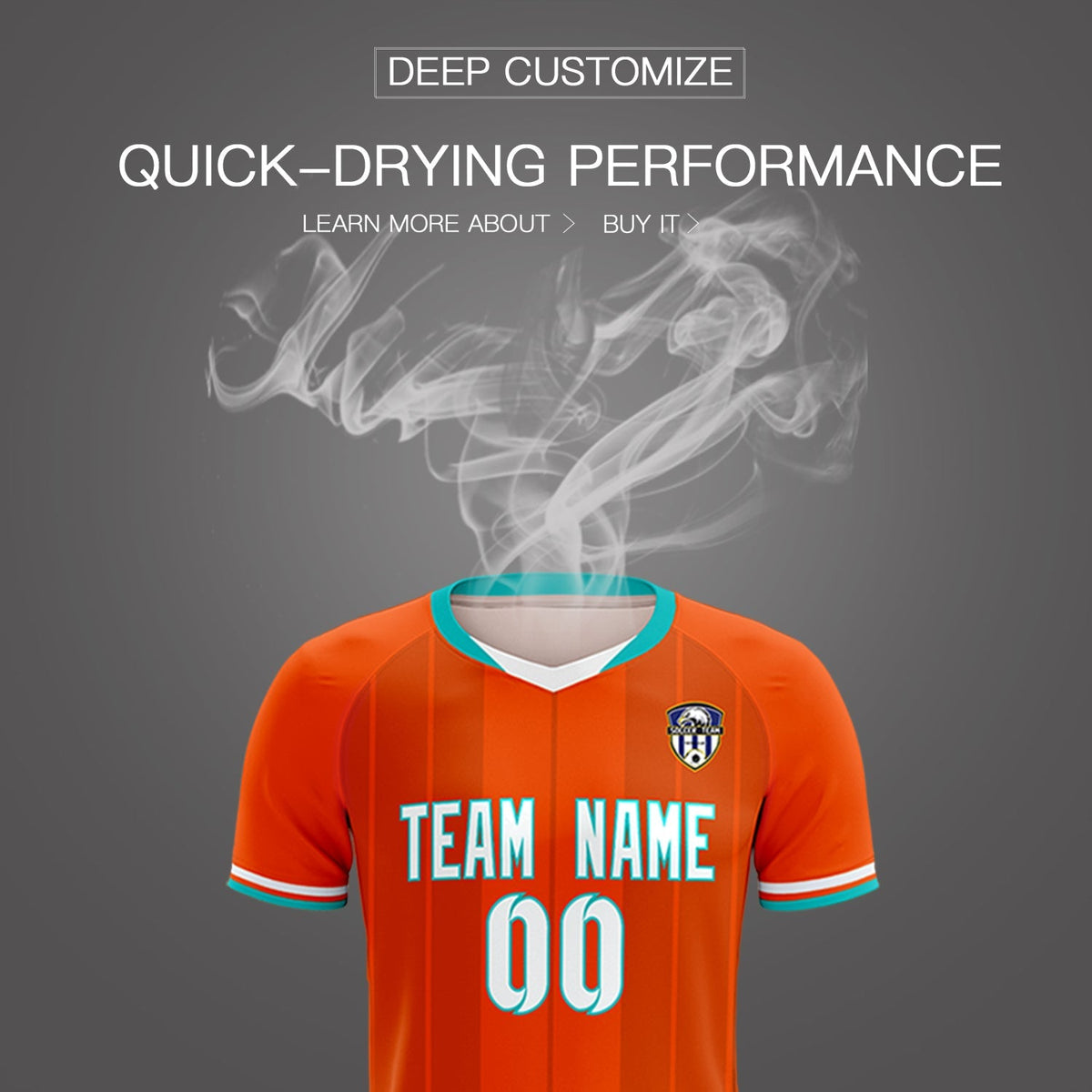 Custom Orange Classic Striped Personalized Football Kit Jersey