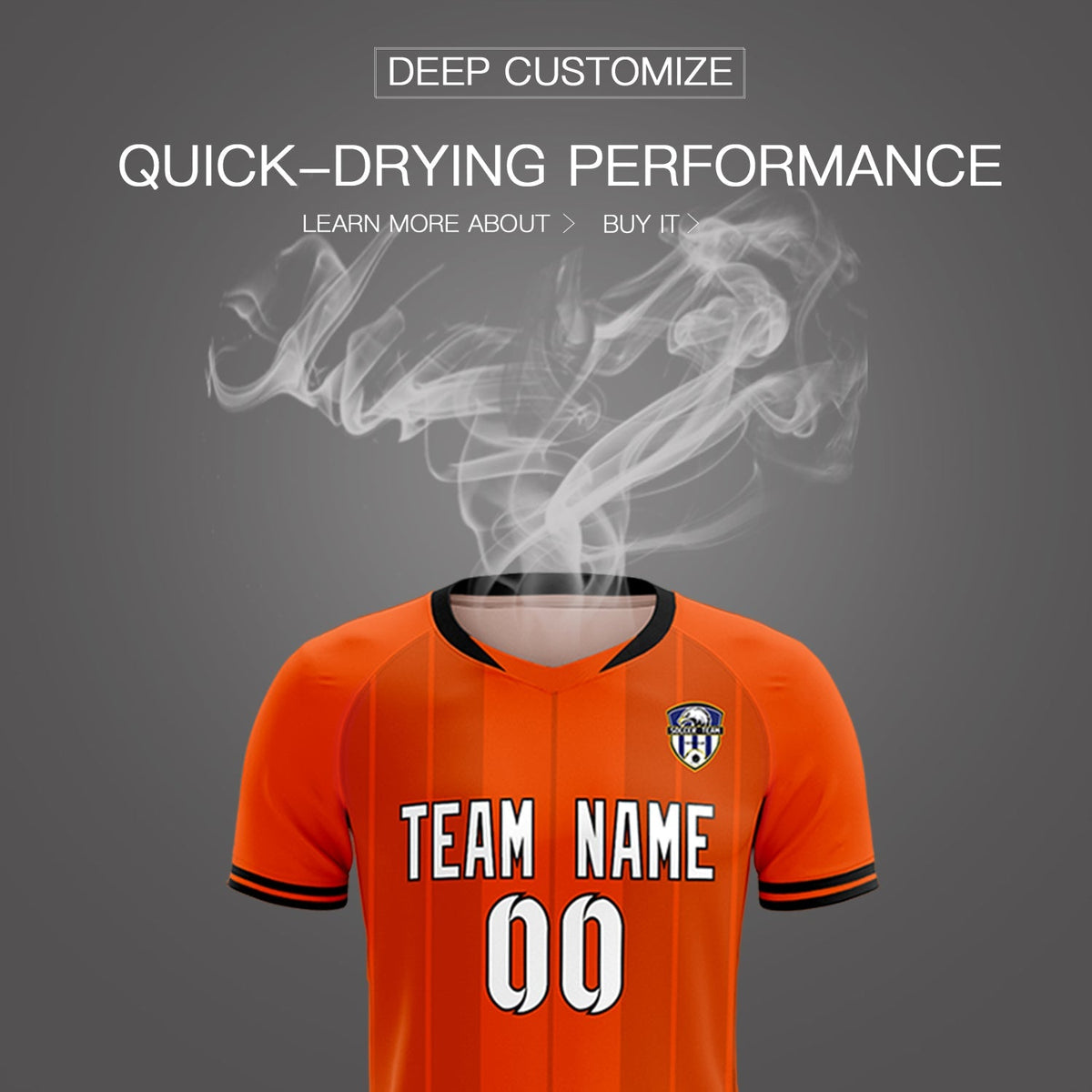 Custom Orange Classic Striped Personalized Football Kit Jersey