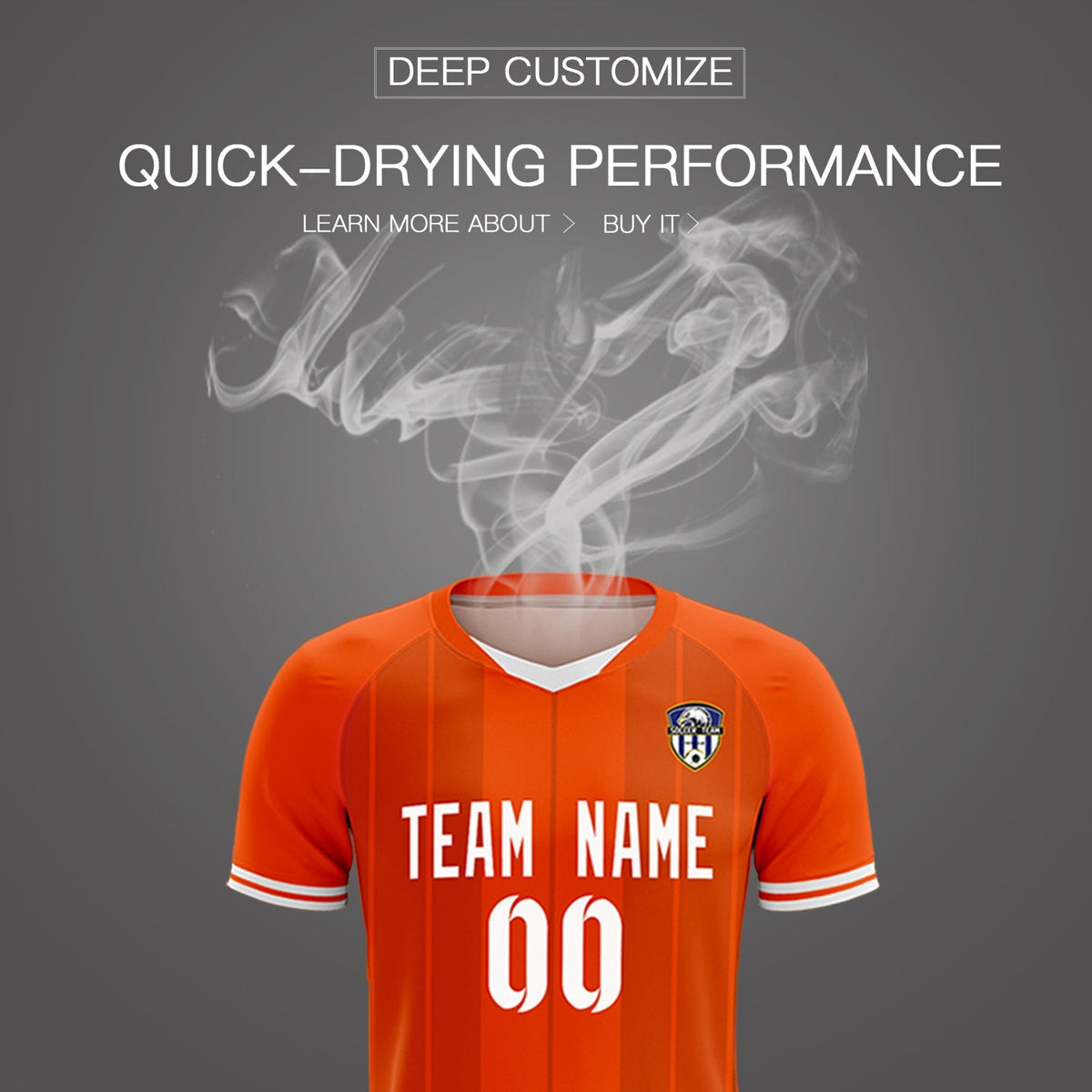 Custom Orange Classic Striped Personalized Football Kit Jersey