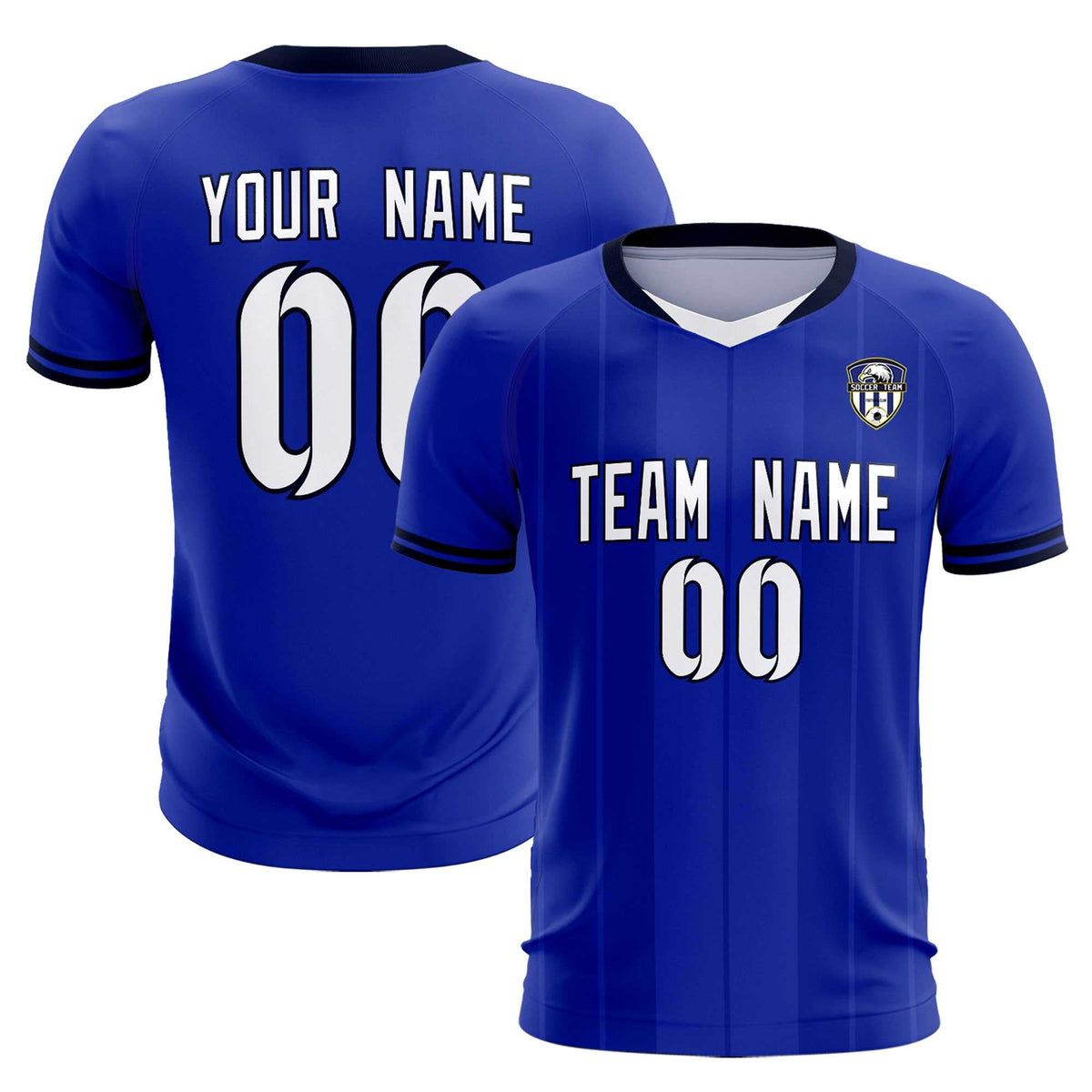 Custom Royal Classic Striped Personalized Football Kit Jersey