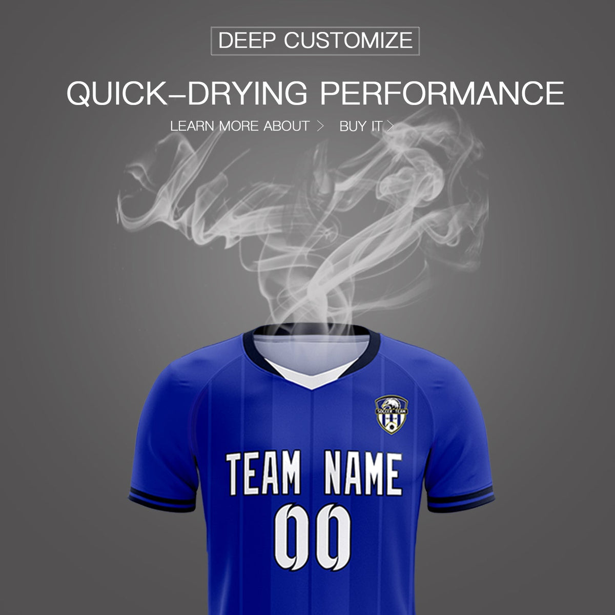 Custom Royal Classic Striped Personalized Football Kit Jersey