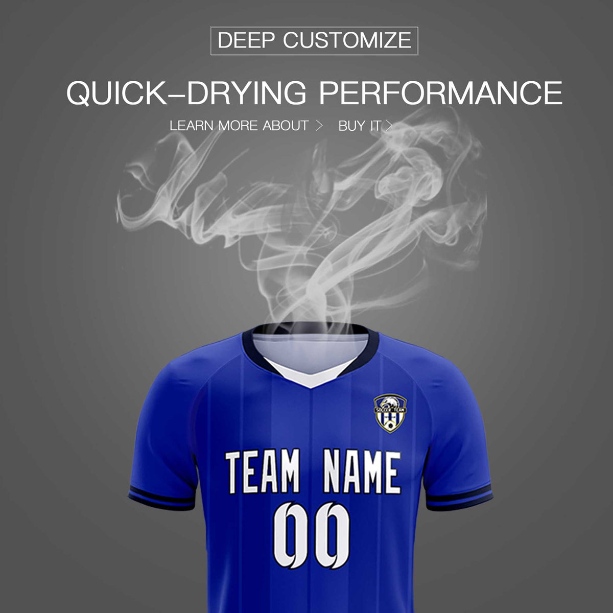 Custom Royal Classic Striped Personalized Football Kit Jersey