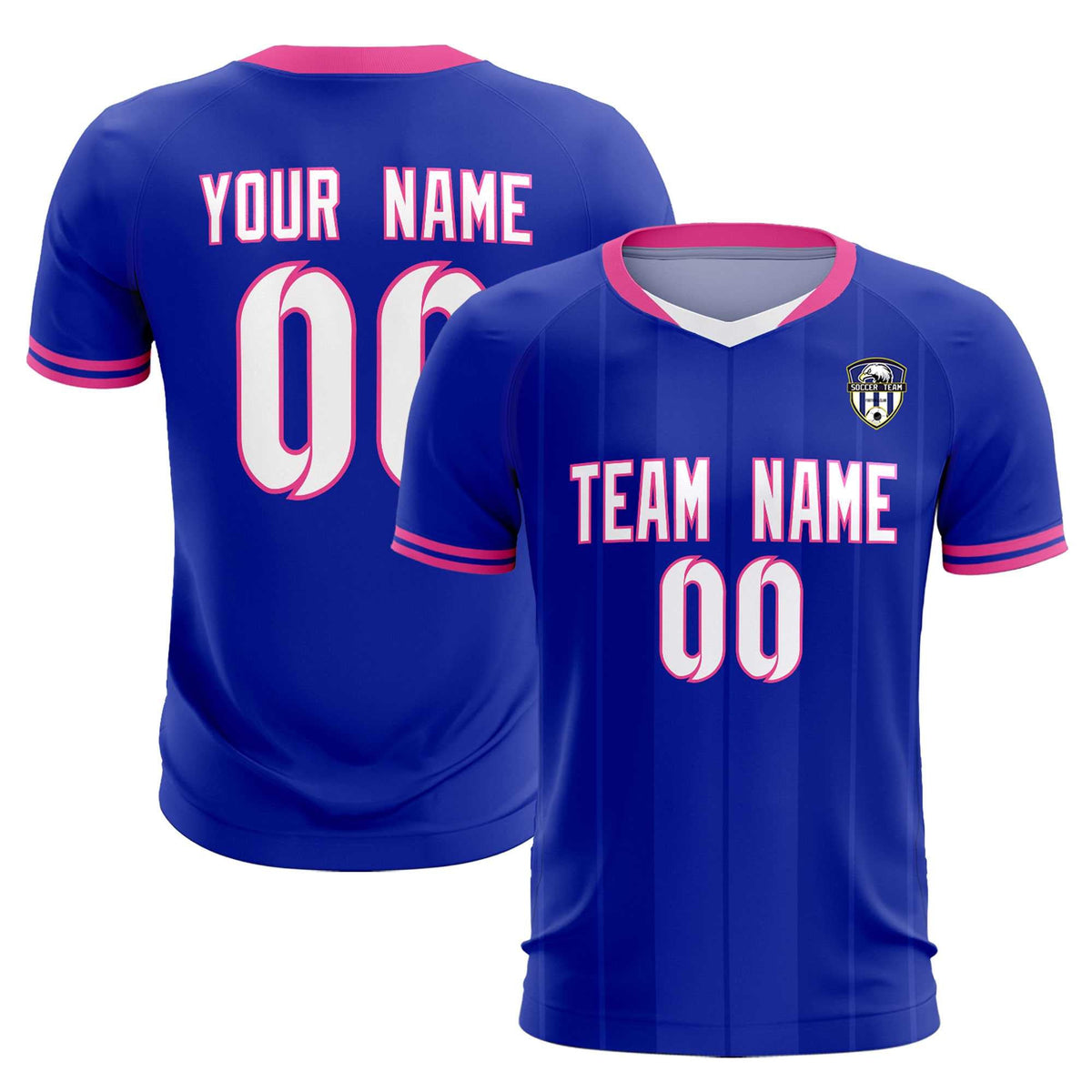Custom Royal Classic Striped Personalized Football Kit Jersey
