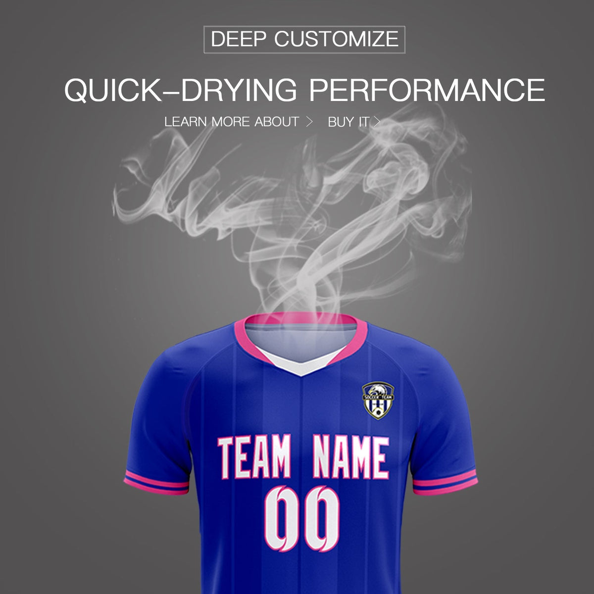 Custom Royal Classic Striped Personalized Football Kit Jersey