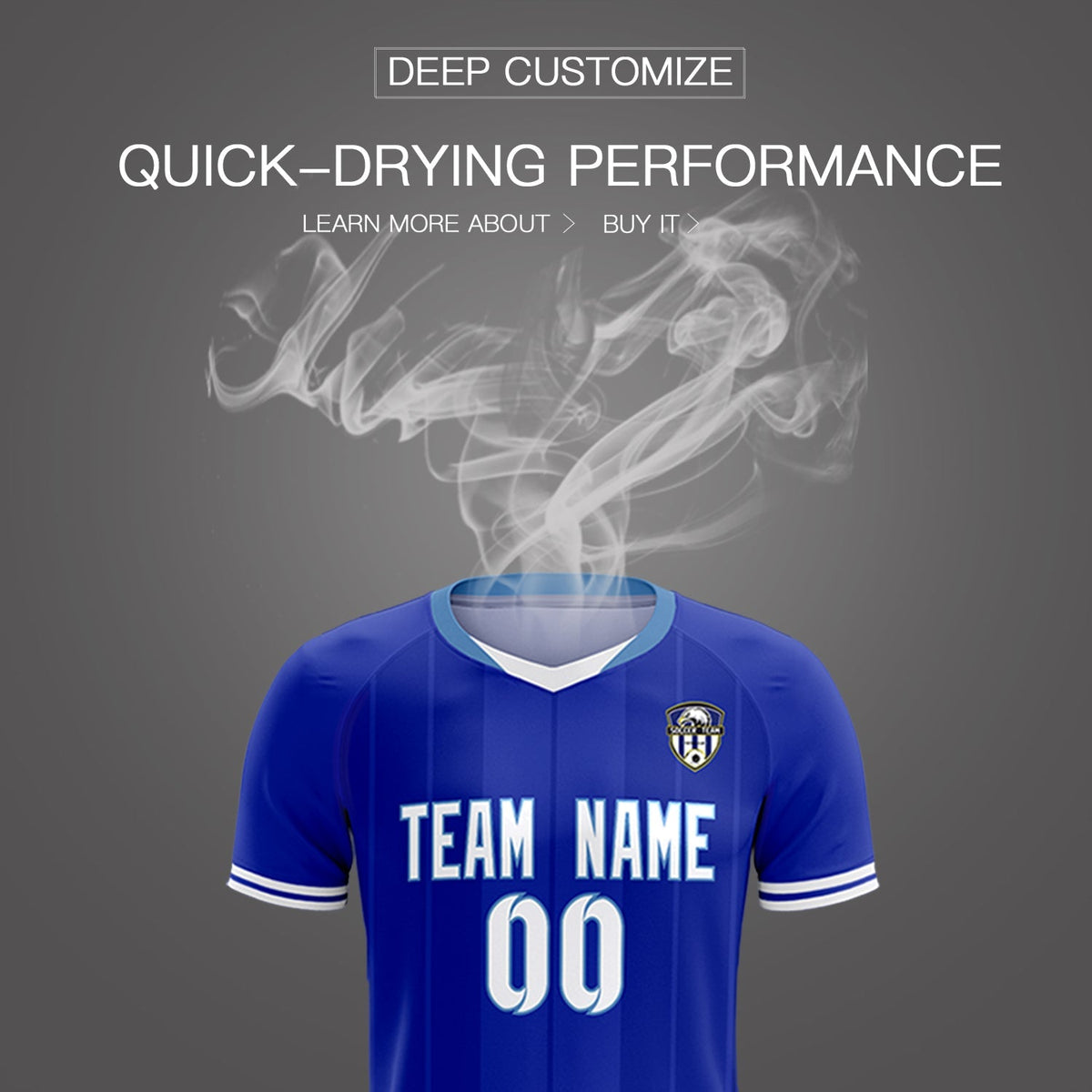 Custom Royal Classic Striped Personalized Football Kit Jersey