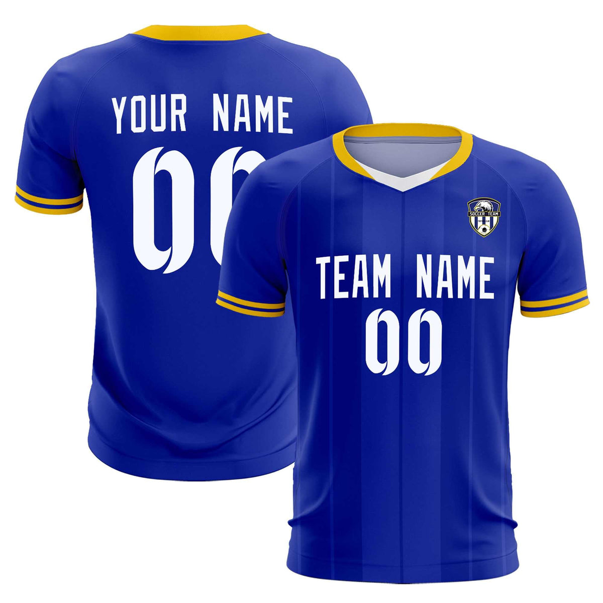 Custom Royal Classic Striped Personalized Football Kit Jersey