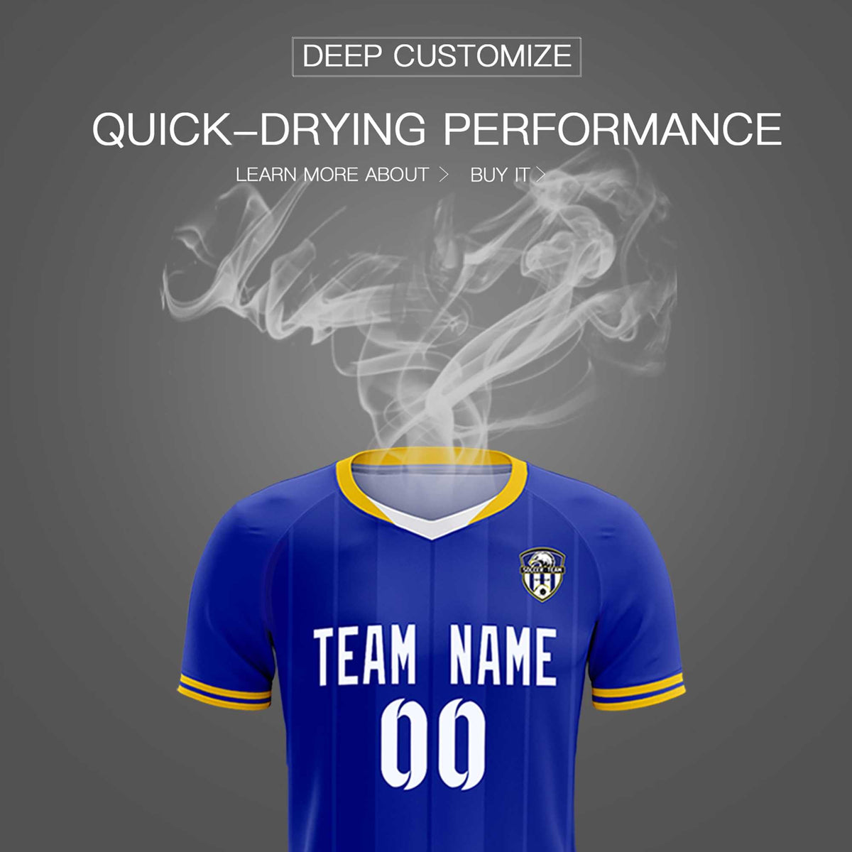Custom Royal Classic Striped Personalized Football Kit Jersey