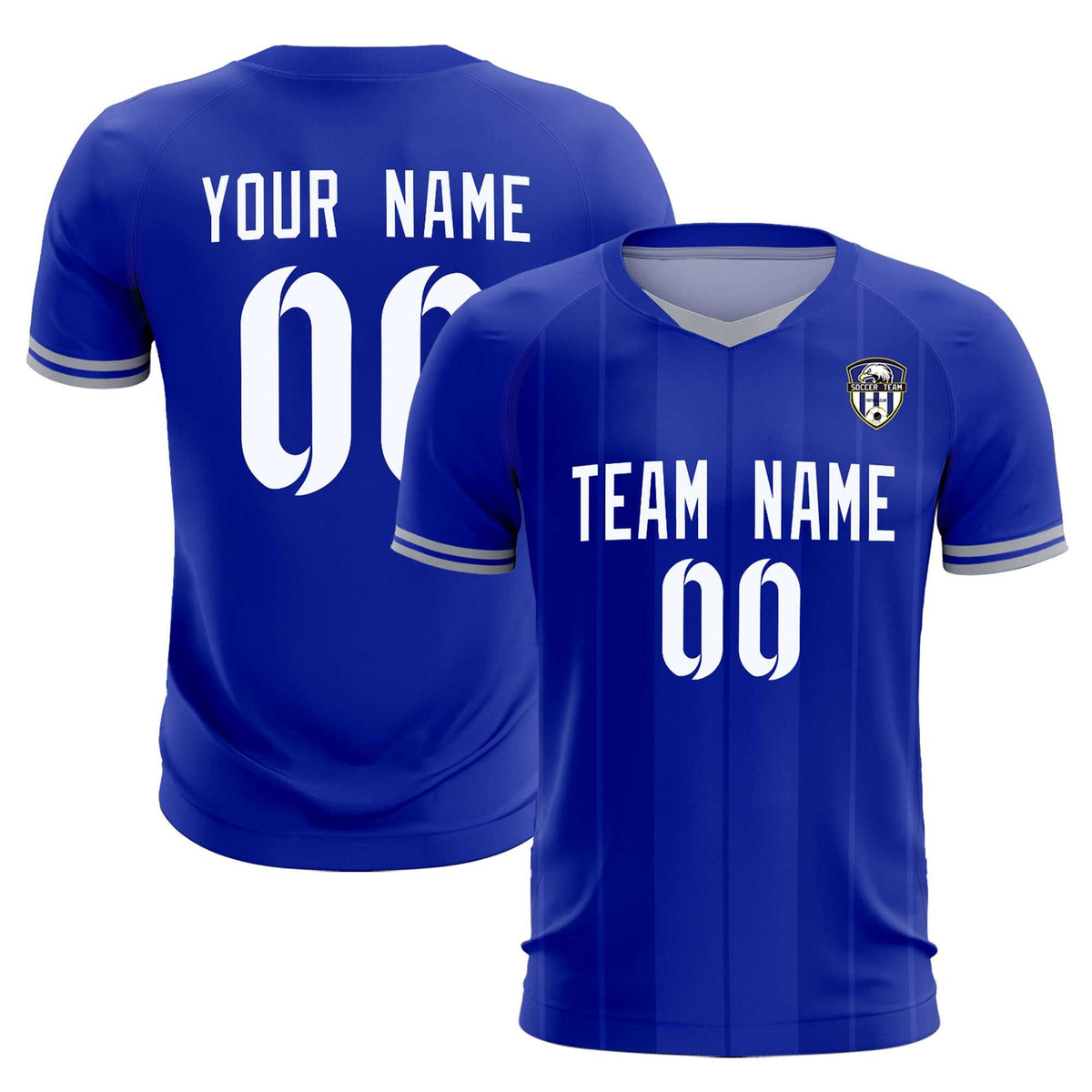 Custom Royal Classic Striped Personalized Football Kit Jersey