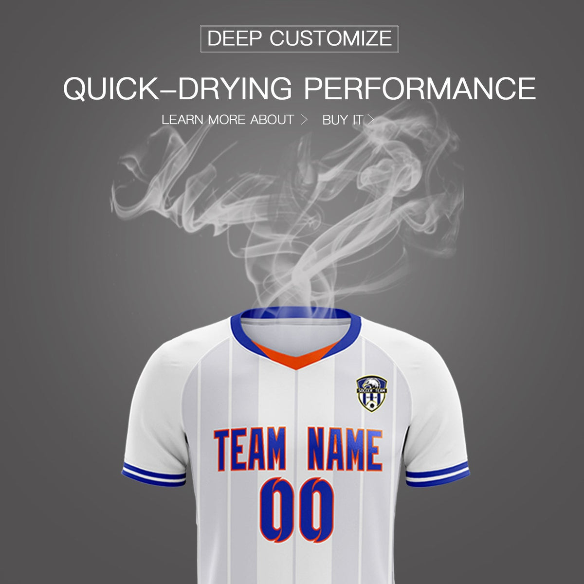 Custom White Classic Striped Personalized Football Kit Jersey