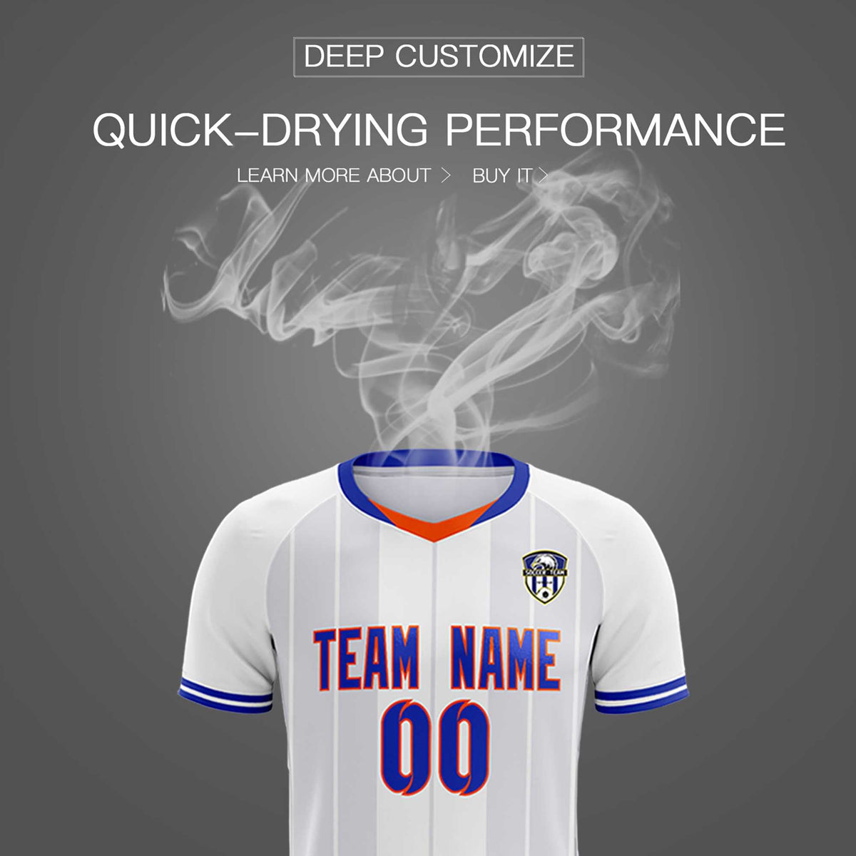 Custom White Classic Striped Personalized Football Kit Jersey