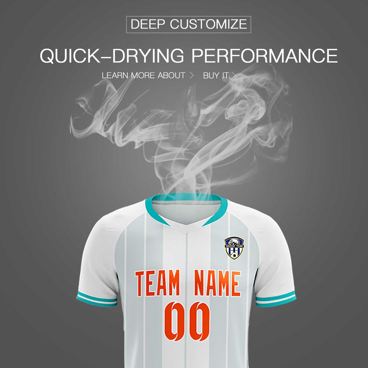 Custom White Classic Striped Personalized Football Kit Jersey