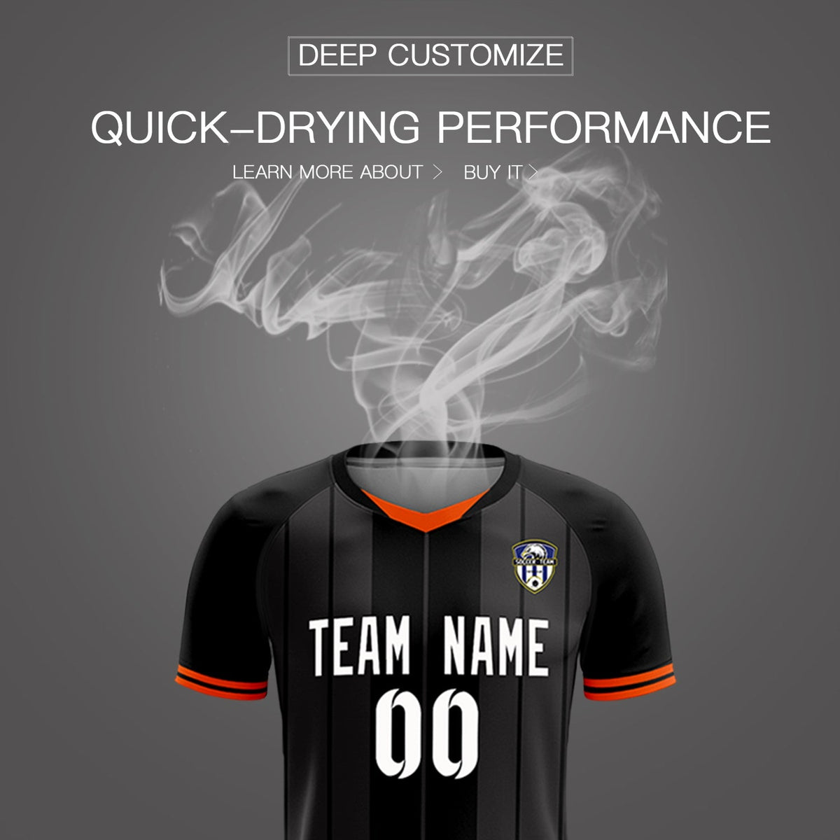 Custom Black Classic Striped Personalized Football Kit Jersey