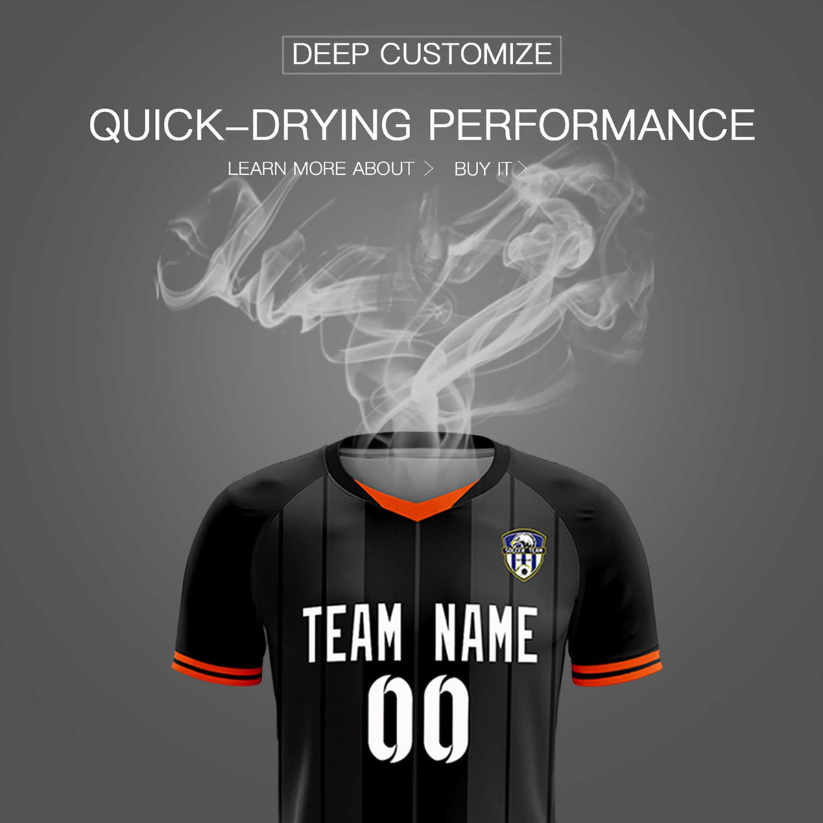 Custom Black Classic Striped Personalized Football Kit Jersey