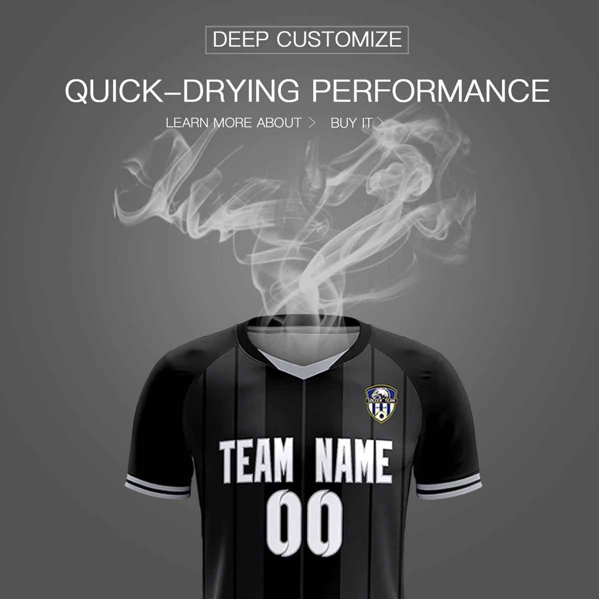 Custom Black Classic Striped Personalized Football Kit Jersey
