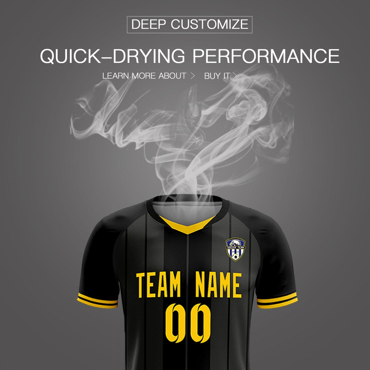 Custom Black Classic Striped Personalized Football Kit Jersey