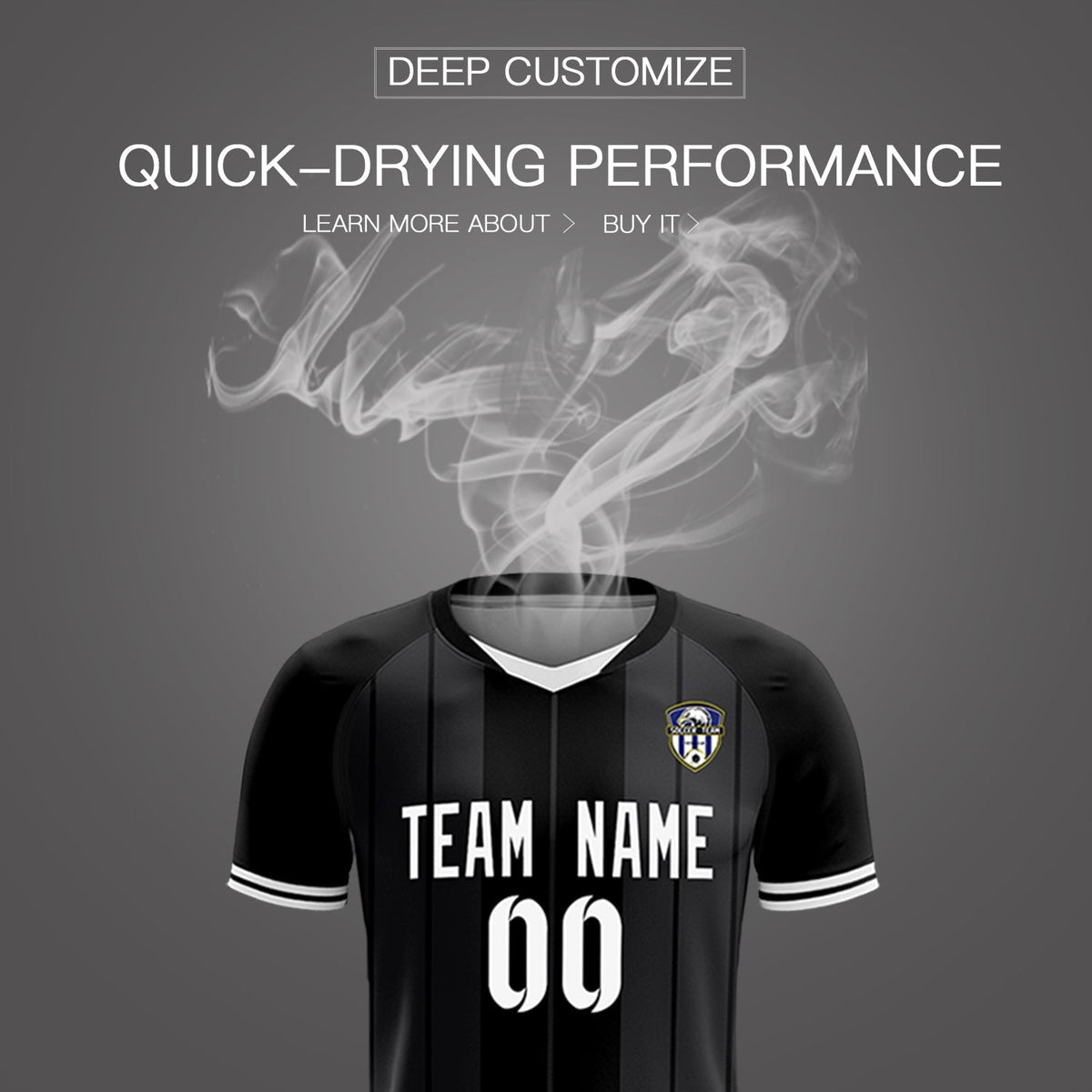 Custom Black Classic Striped Personalized Football Kit Jersey