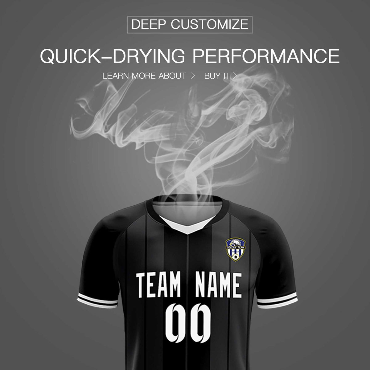 Custom Black Classic Striped Personalized Football Kit Jersey