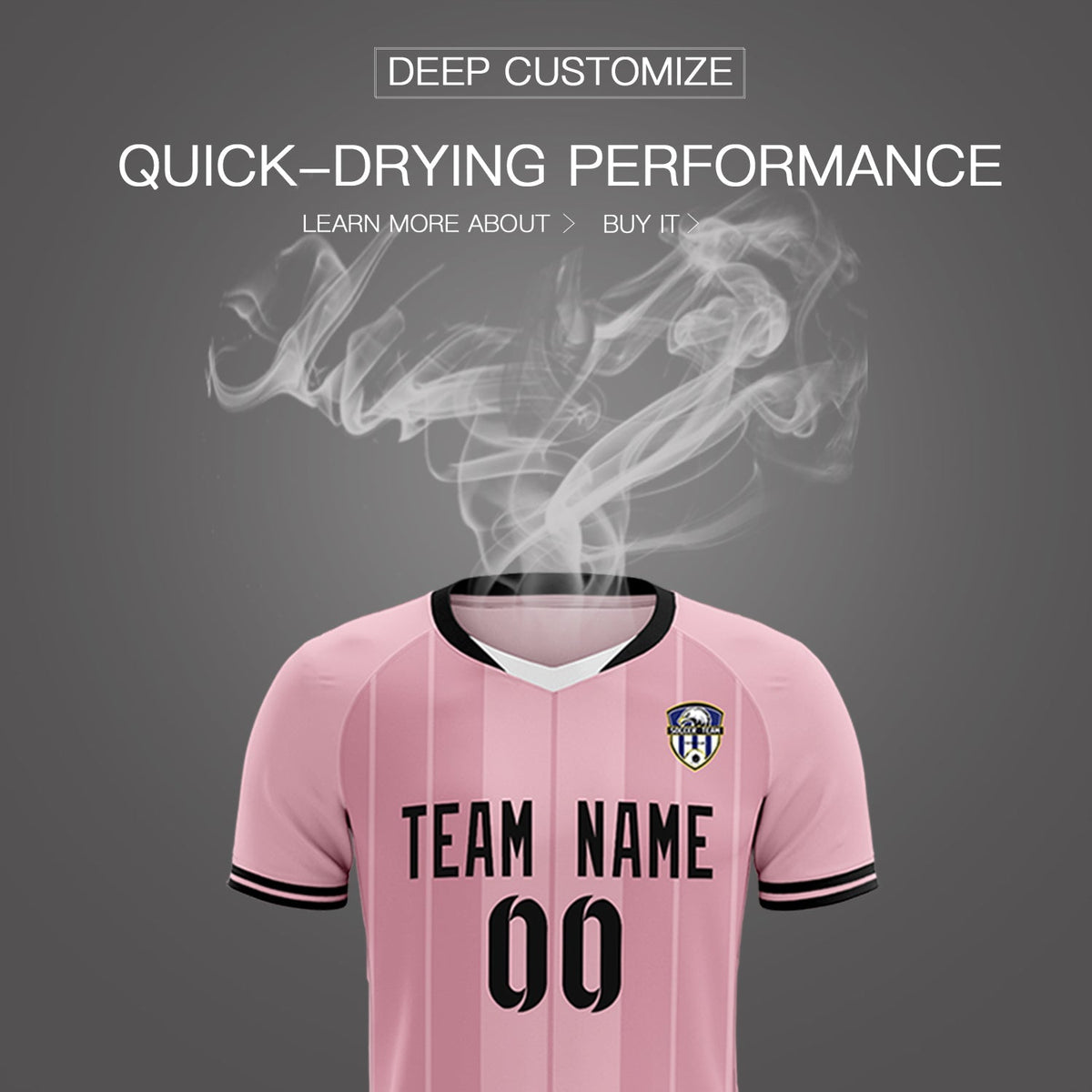 Custom Light Pink Classic Striped Personalized Football Kit Jersey