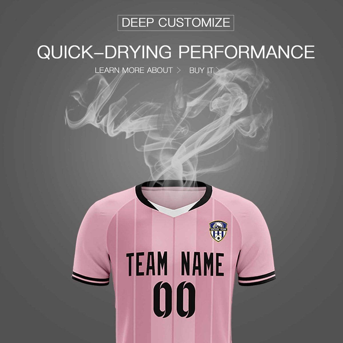 Custom Light Pink Classic Striped Personalized Football Kit Jersey