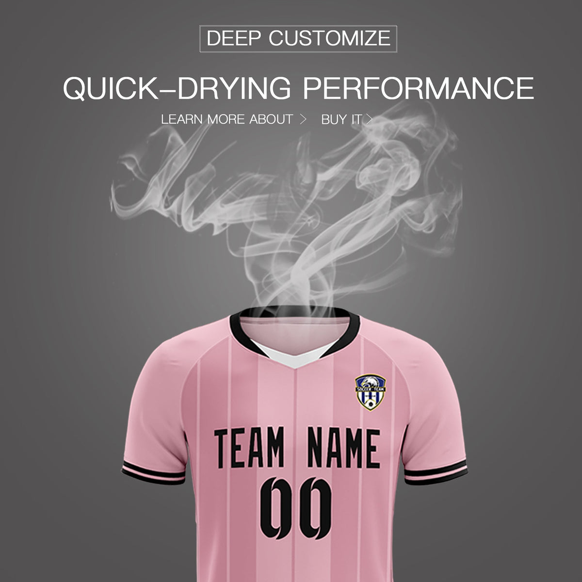 Custom Light Pink Classic Striped Personalized Football Kit Jersey