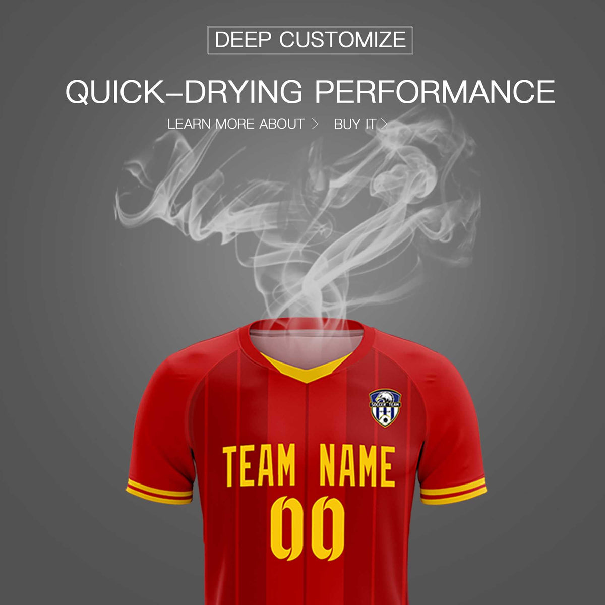 Custom Red Classic Striped Personalized Football Kit Jersey