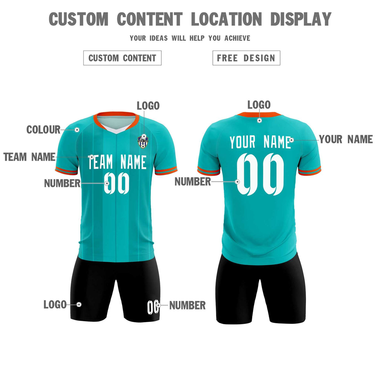 Custom Green Classic Striped Personalized Football Kit Jersey