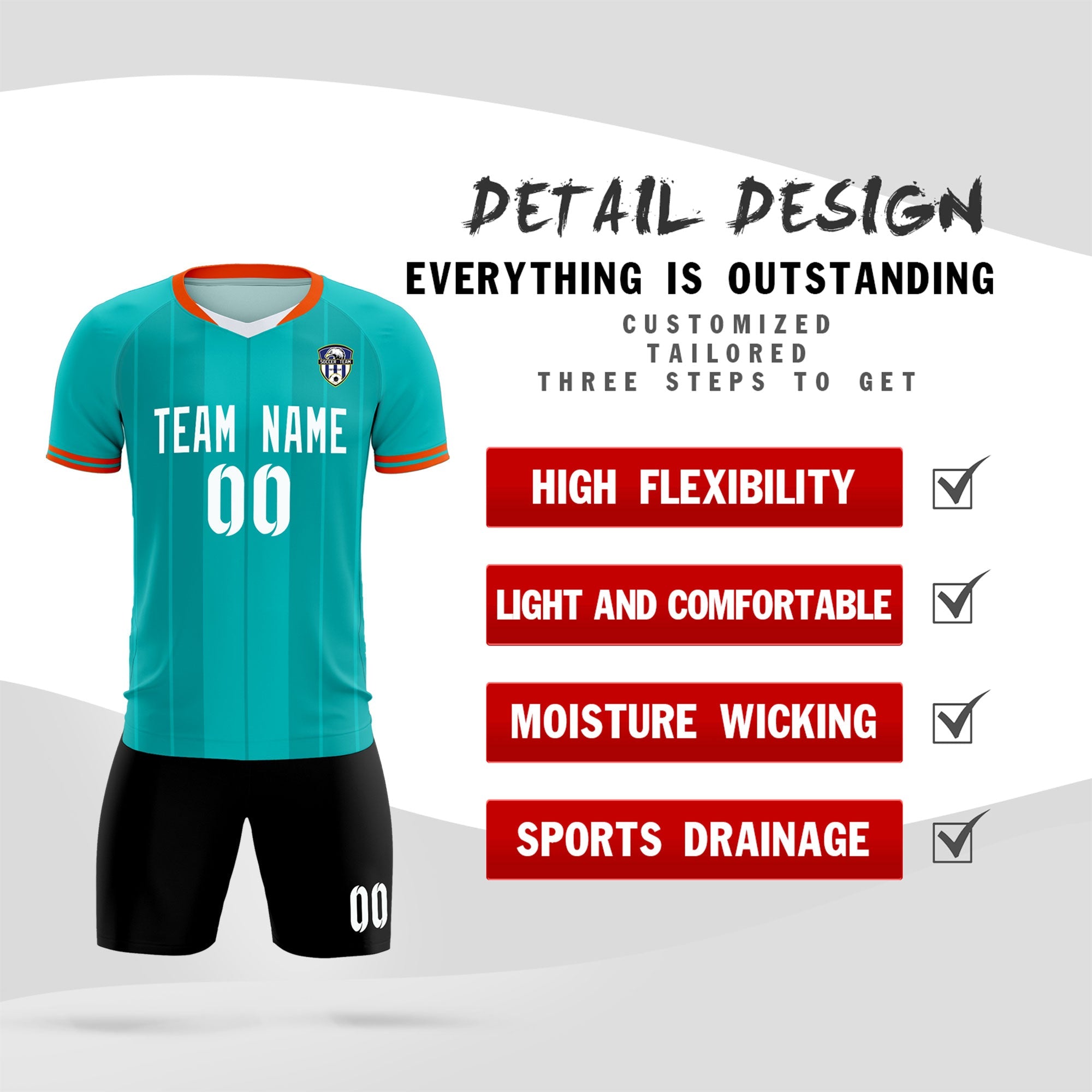 Custom Green Classic Striped Personalized Football Kit Jersey