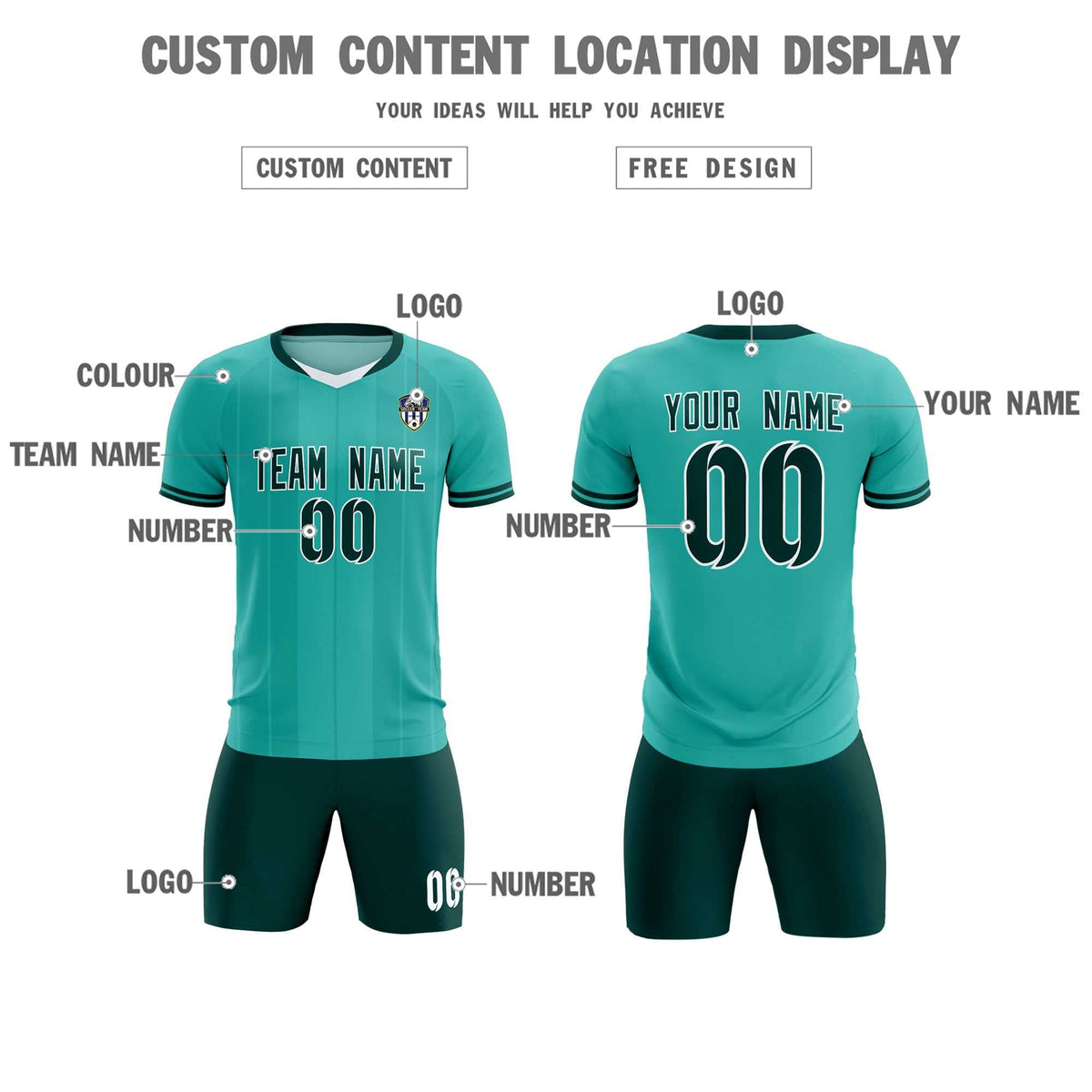 Custom Bright Green Classic Striped Personalized Football Kit Jersey