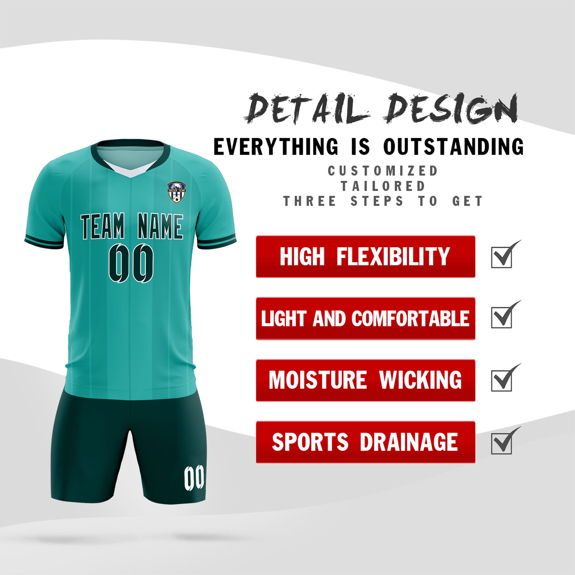 Custom Bright Green Classic Striped Personalized Football Kit Jersey