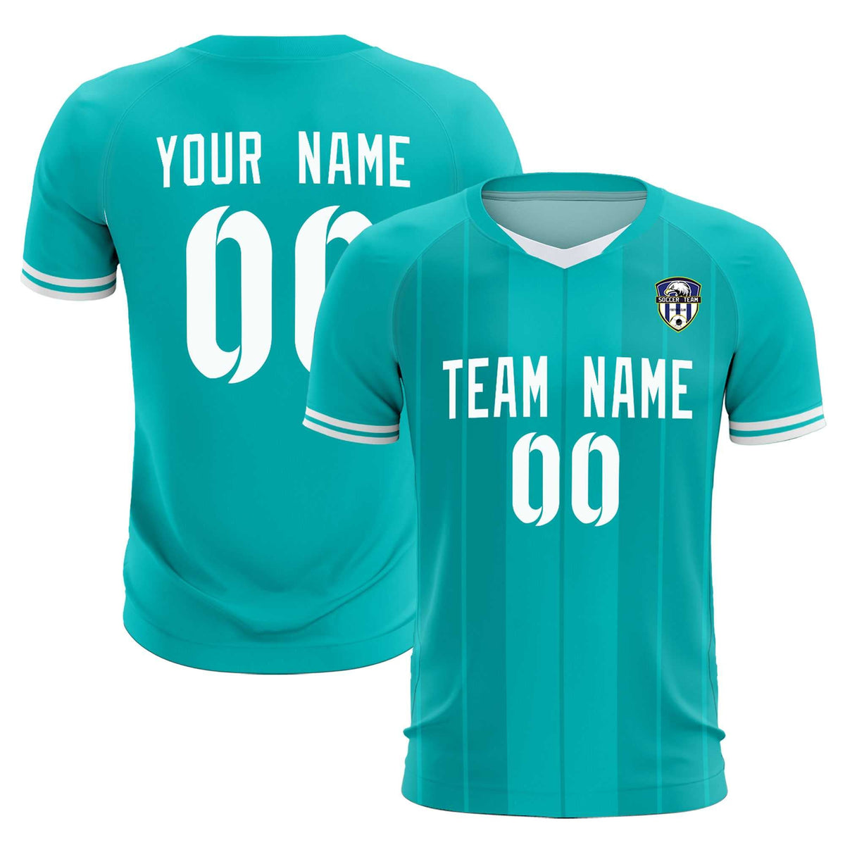 Custom Green Classic Striped Personalized Football Kit Jersey