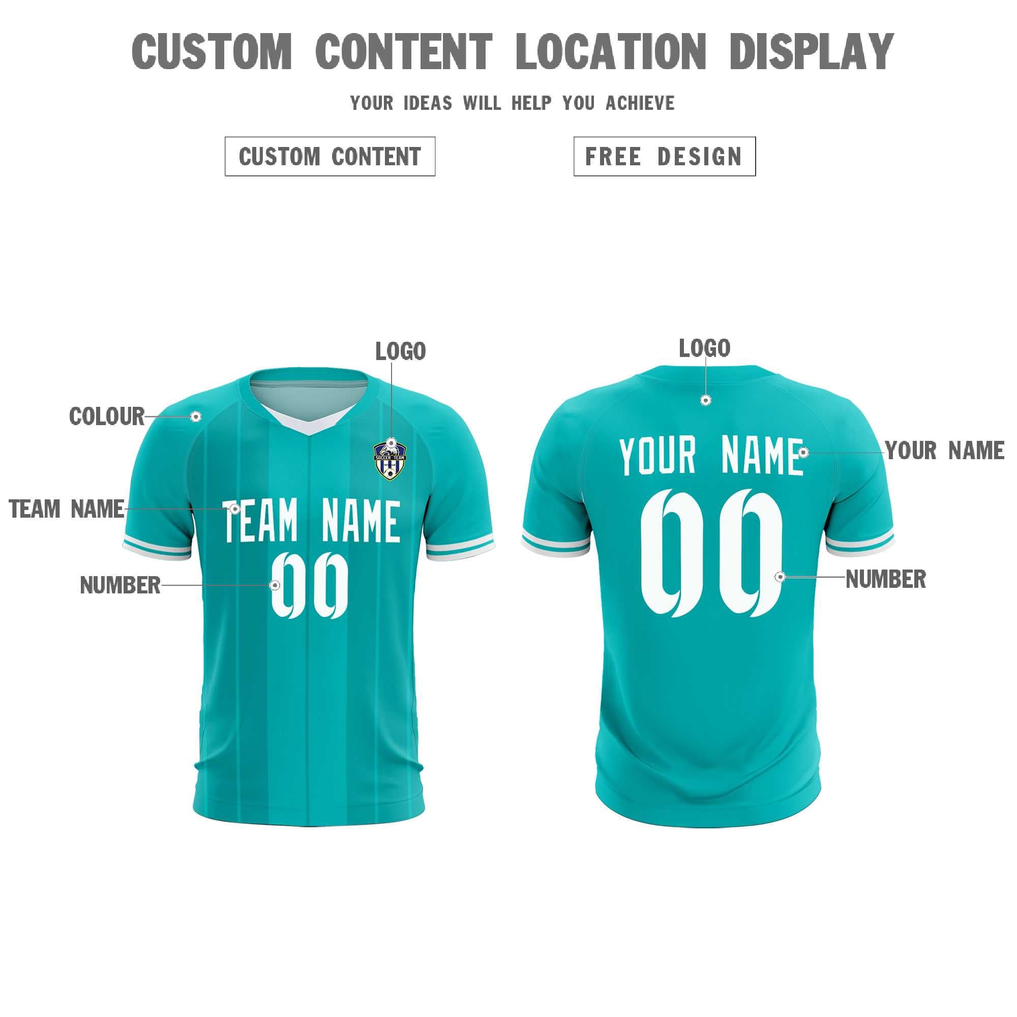 Custom Green Classic Striped Personalized Football Kit Jersey