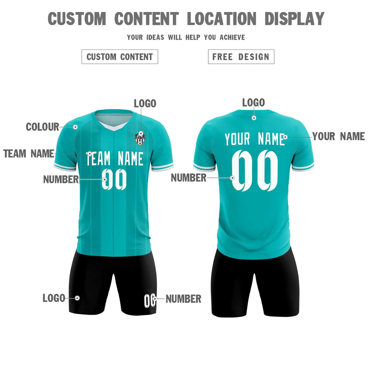 Custom Green Classic Striped Personalized Football Kit Jersey