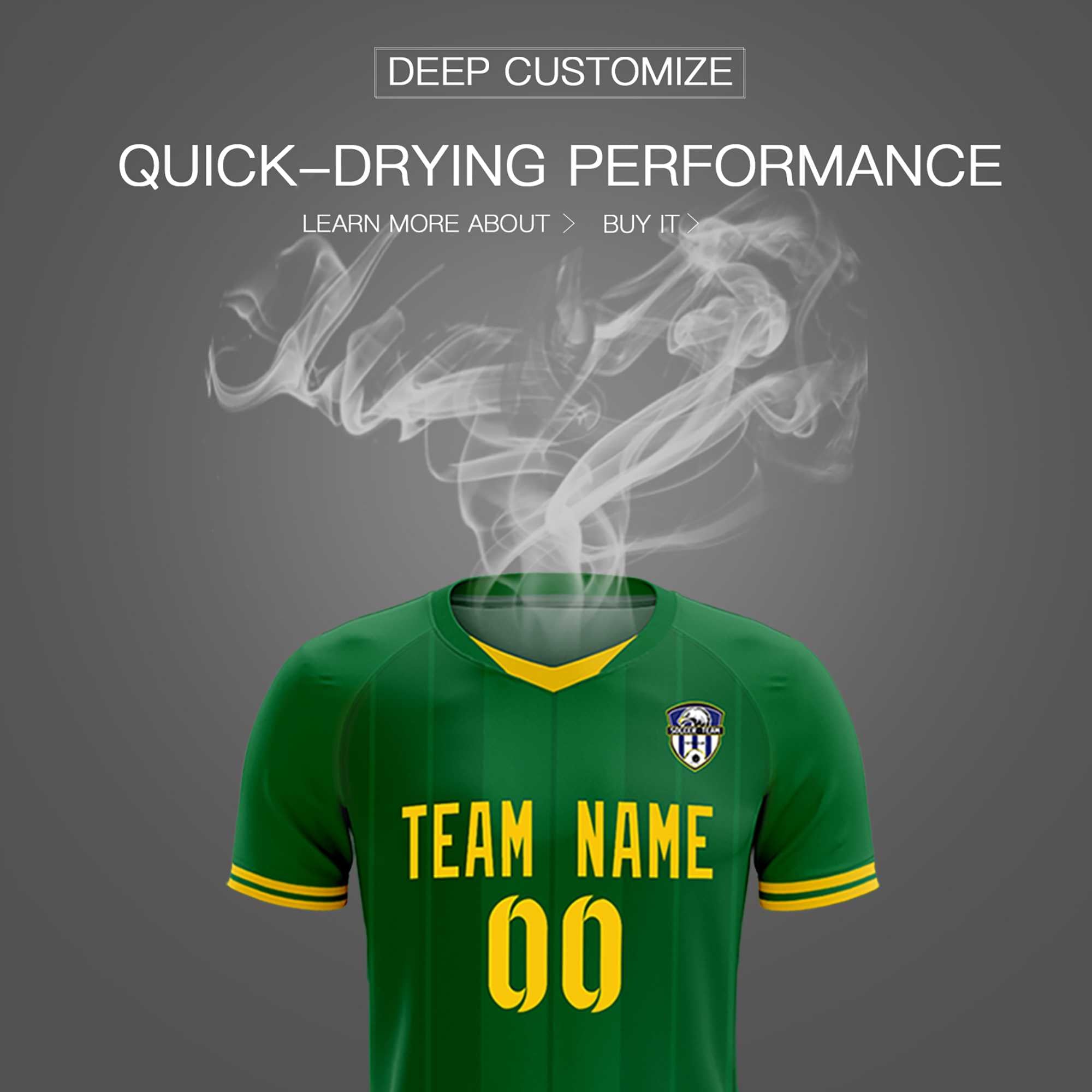Custom Kelly Green Classic Striped Personalized Football Kit Jersey